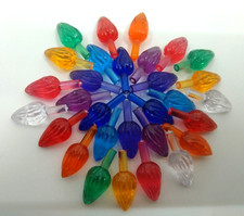 30 Vintage EXTRA LARGE Twist Lights Bulbs for Ceramic Christmas Tree *10 Colors* picture