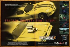 1998 Test Drive 5 Playstation 1 PS1 Vintage Print Ad/Poster Car Game Promo Art picture