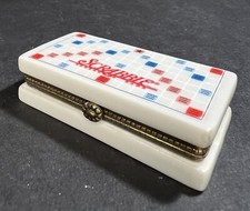 Vintage Scrabble Hasbro 1999 Retrospect Trinket Box Porcelain Cannon Falls picture