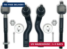4pcs Front Inner & Outer Tie Rod Ends Kit Fit for Ford Fusion 2.5L L4 / 3.0L V6 picture