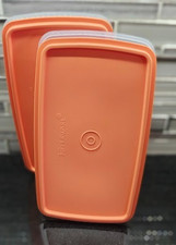 Tupperware Snack n Stor Slim Deli Keeper YOU GET 2 CONTAINERS 2.5 cup LIDS NEW picture