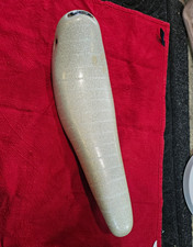 Schwinn Vintage Stingray seat White Glitter W/stripes  Beautiful Seat some Stain picture