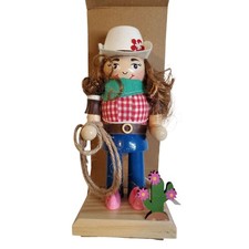 Wooden Cowgirl Nutcracker - 7