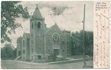 1901-1906 Oklahoma City OK Postcard O.T. First United M.E. Methodist Church UDB picture