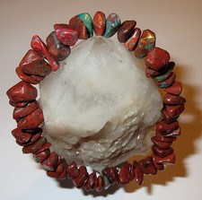 GORGEOUS RARE POWERFUL CRIMSON CUPRITE NATURAL CRYSTAL COURAGE BRACELET  picture