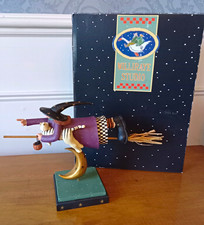 Williraye Studio Halloween WW6009 Witch ON A Broomstick, Cat RARE  picture