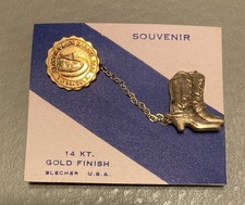 1939 Monkey Island Mohawk Park Tulsa OK Souvenir Lapel Pin Blecher Philadelphia picture