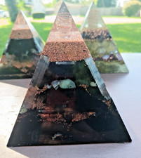XL Black Sun Orgonite EMF Selenite Protection Pyramid picture