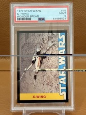 1977 Star Wars Wonder Bread - X-Wing #15 -  PSA 9 MINT - Dark Borders picture