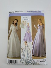 Simplicity 4259 Misses' Gown Dress Sewing Pattern H5 1950s Retro picture
