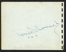 Ann Shoemaker (d. 1978) signed autograph 4x5 Album Page 