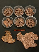 1 Pound of assorted Tumbled Copper Nuggets Natural Michigan Native Cu Ore picture