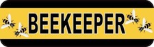 StickerTalk 10in x 3in Beekeeper Bumper Sticker picture