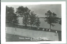 NICE RPPC VIEW OF THE TENNIS COURT AT MOUNT CARMEL IN ALEXANDRIA, MN picture