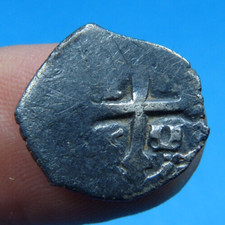 REAL SILVER PIRATE COIN TREASURE COB SPANISH COLONIAL OLD FOUND picture