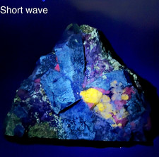 368g Top Quality Fluorescent Wernerite Scapolite Crystal W/ Afghanite On Matrix picture