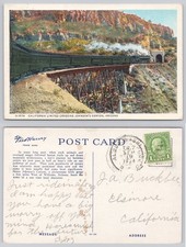 Fred Harvey California Limited Train Johnson's Canyon Arizona 1934 Postcard picture