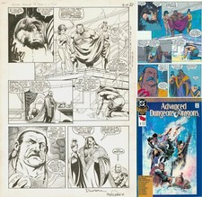 Jan Duursema & Tom Mandrake SIGNED Original TSR AD&D Annual #1 Comic Art Page picture