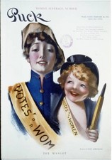 Photo:Puck Woman Suffrage Cover 1915 Votes for Women Rolf Armstrong picture