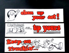 Vintage 1960's/70's Original Mr. Natural Bumper Sticker picture