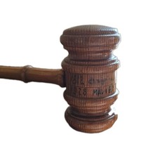 Rare 1928 Milliken Handmade Wooden Presentation Gavel Engraved Antique picture