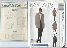 M 7302 sewing pattern Stylish JACKET TUNIC PANTS SKIRT sew UNCUT sizes 20,22,24 picture