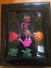 Nora Fleming 9 Festive Charms with Black Patent Leather Display Case  picture