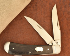 RARE CASE XX USA 2003 TONY BOSE EBONY WOOD WHARNCLIFFE TRAPPER KNIFE NICE (33959 picture