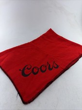 Vtg Faribo Pure Wool Red Blanket Coors Sport Throw Lap USA 62x40