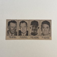 Joe McCarthy Larry Jackson Lee MacPhail J. Quinn 1963 Sporting News Baseball 2X4 picture