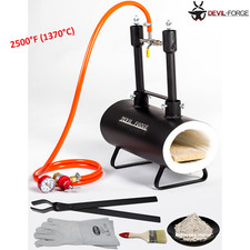 DEVIL-FORGE DFSW2 Gas Propane Forge Farrier Burner Furnace Kiln +Tongs USA (NEW) picture
