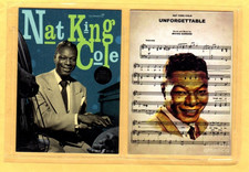 NAT KING COLE     CUSTOM   NOVELTY TRADING CARD 2 CARDS picture