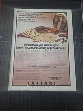 Caesars Atlantic City Casino Vintage Print Ad 1988 8x11 Great To Frame  picture