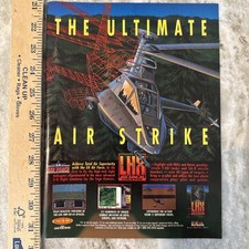 LHX Attack Chopper Video Game 1990s Print Advertisement Ad 1992 picture