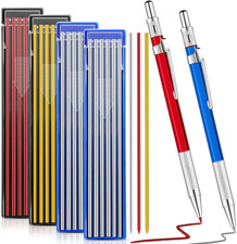 2 Pcs Welders Pencil with 48 PCS round Refills Mechanical Pencils Metal Welding picture