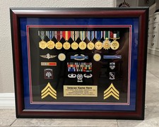 Custom Military Awards Display – Framed & Personalized Veteran Tribute           picture