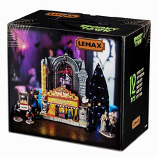 2025 LEMAX SPOOKY TOWN Halloween Village Set of 12 Pieces - FRIGHT NIGHT CINEMA picture