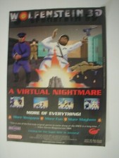 1994 Wolfenstein 3D SNES Video Game VINTAGE PRINT AD L058 picture