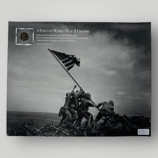 Authentic 1945 Iwo Jima WWII U.S. Marine Corps Volcanic Sand USMC 8x10 Relic COA picture