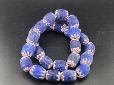 vintage ventian style african chevron beads multi colur 19mm beautifull beads picture