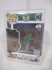 SIGNED Giannis Antetokounmpo Funko Pop #143 Autographed NBA Vinyl w COA picture
