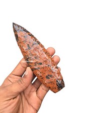 Handcrafted Mahogany Obsidian Spearhead 6