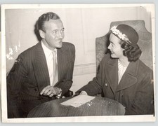 English Hollywood Actor David Niven & Marion Glendening 1946 Press Photo picture