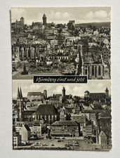 Nuremberg Then and Now Main Market Square after 1945 and in 1960 RPPC Postcard picture