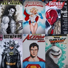 Original Custom Blank Sketch Cover Comic Artwork DC Marvel Image Commissions picture