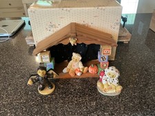 Cherished Teddies Halloween Lot w/House 3 Figures w/box  picture