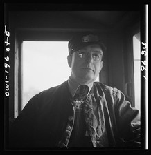 Photo:Fort Madison Iowa J S Durham Santa Fe Railroad Conductor 1943 picture