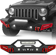 Front Bumper Compatible with 07-26 Wrangler JK JL JKU JLU JT picture