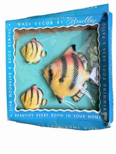 Vintage BRADLEY Fish Wall Plaques In ORIGINAL BOX  🌊 1950’s 1960’s picture