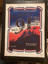 Rare Sheet Music 91st Division  World War One WWI Wild West  1919 US Army Relief picture
